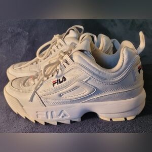 Fila Disruptor ll White Sneakers Size 7